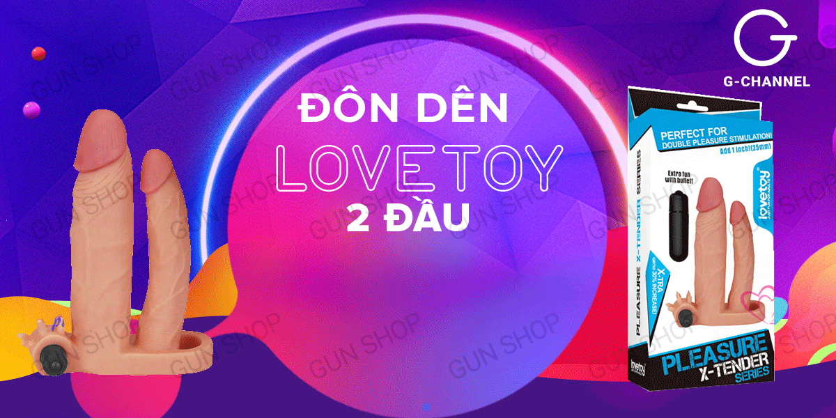 Cung cấp Bao cao su đôn dên tăng kích thước Lovetoy 2 đầu cao cấp Cung cấp Bao cao su đôn dên tăng kích thước Lovetoy 2 đầu cao cấp
